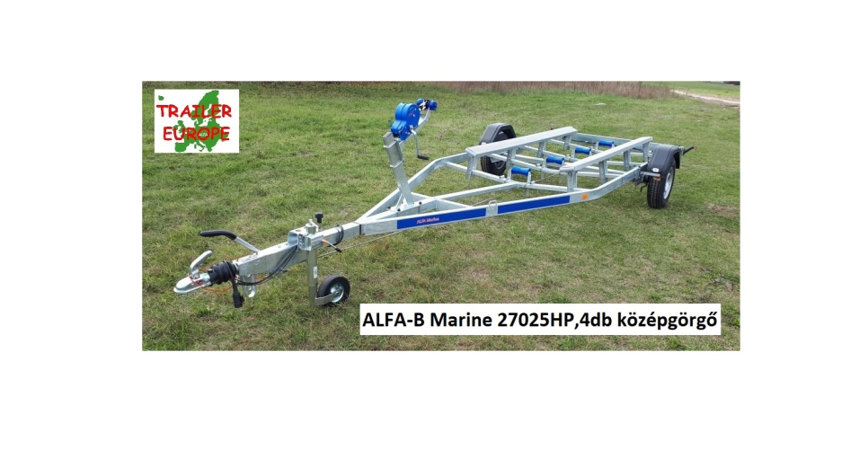 ALFA-B Marine 27025HP.A és ALFA-B Marine 27025HG.A egytengelyes,fékes csónakszállitó analóg világítással